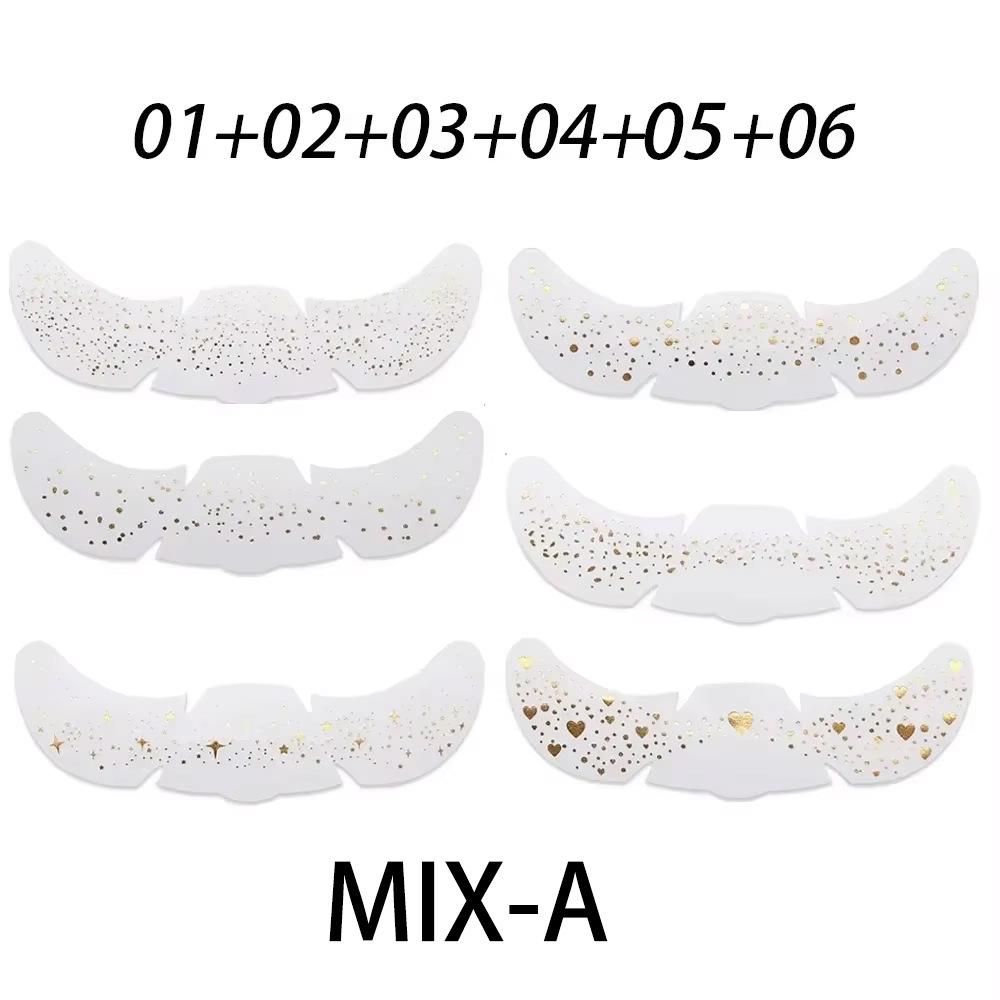 Freckles Face Tattoo Stickers Hot Laser Star Dots Flash Makeup Face Stickers Simulation Natural 6 Pack