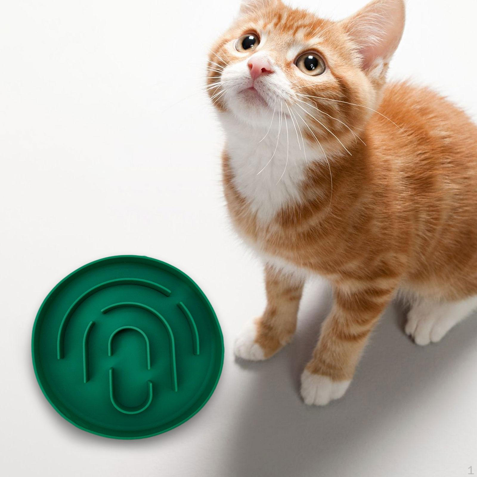 

Dog Bowl Slow Feeder Non Slip Pet Feeding Mat Bite Resistant Anti Gulping Puppy Pad for зелёный