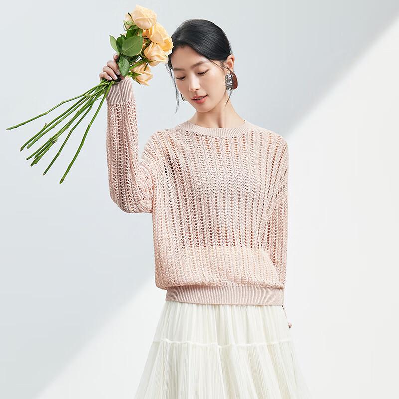 JOY SPEAKER Openwork Breathable Knit Top