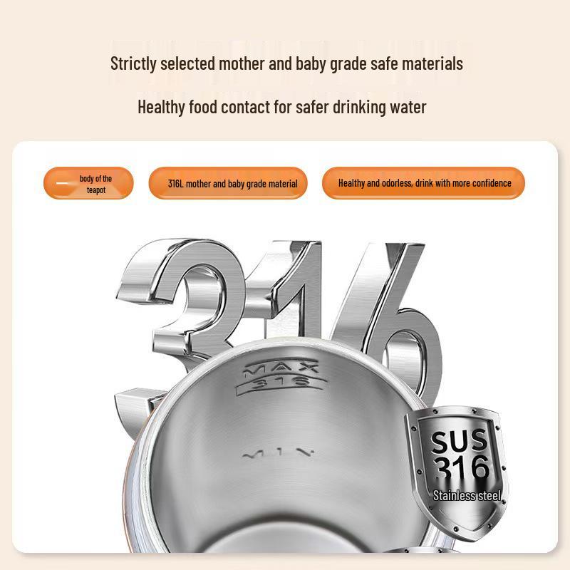 Portable Electric Kettle - 110V US, UK, EU Standards