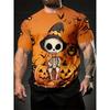 New Halloween Pumpkin Graphic T-shirts For Men Women  3D Printed Casual Round Neck Short Sleeve Tees Funny Festival Gifts Tops