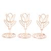 20pcs Place Card Holder Tulip Shape Exquisite Rose Gold Table Number Holders Table Card Holders Photo Holder for