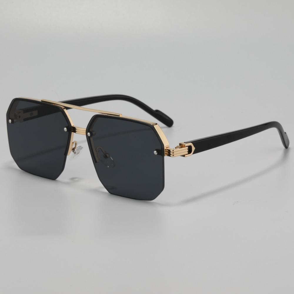 Gradient Color Men Zinc Zinc Alloy Sunnies Classic Anti-UV Glasses Catwalk Women HD Sunglasses  Gift