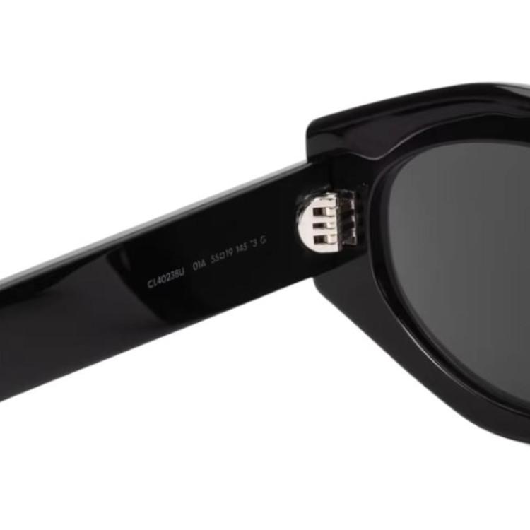 Celine Logo Design Cat Eye Sunglasses Unisex sunglasses Glossy-Black CL40238U_01A_55