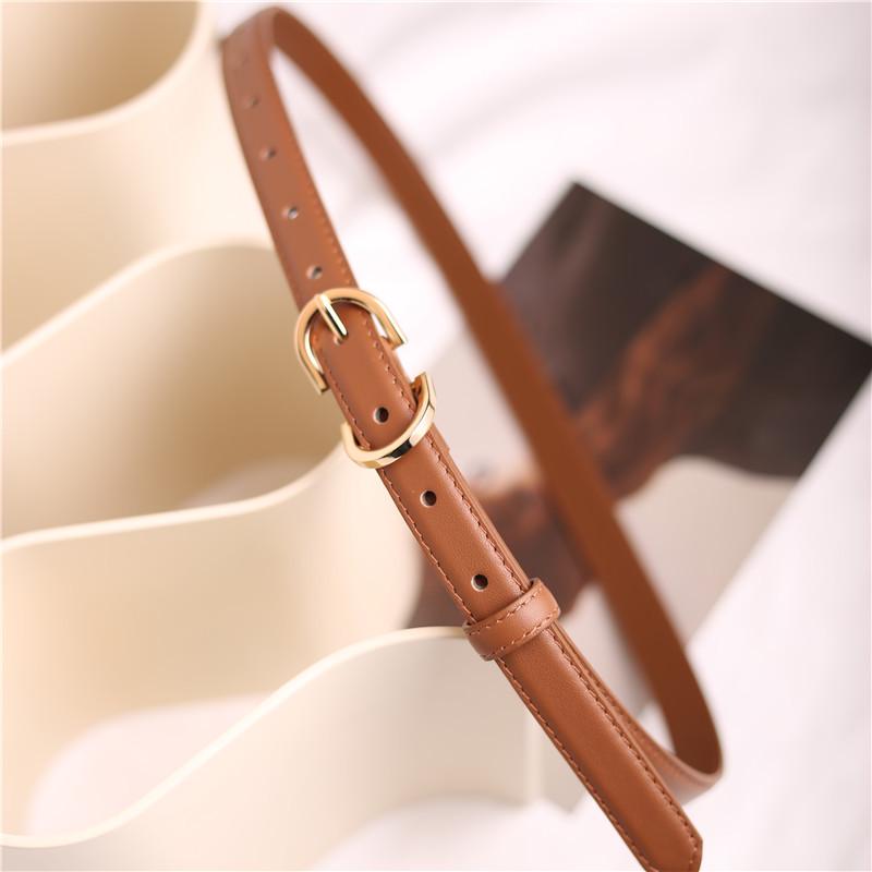 2022 Summer Fashion Narrow Leather Belt - Women's Retro Korean Style