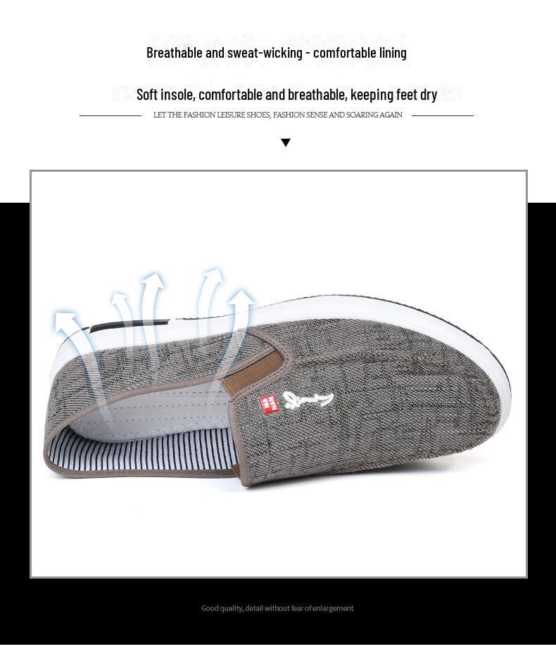 2023 New Style Men's Casual Fashion Canvas Shoes - Flat One-Step Slip-On