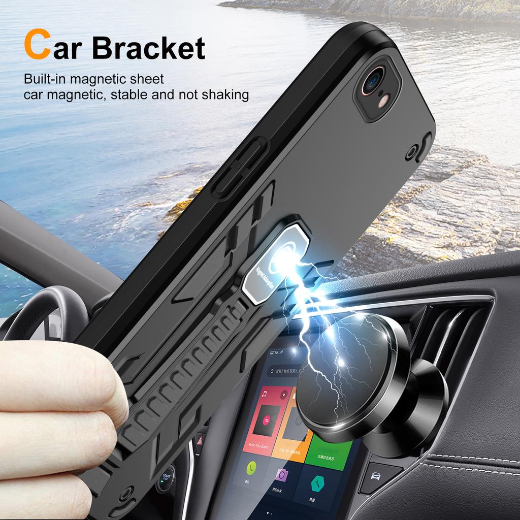 For iPhone 7/8/SE (2020)/SE (2022) Phone Case Protective Cover with Back Kickstand