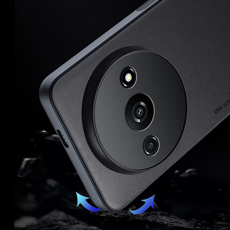 Shockproof Funda for Xiaomi Redmi A3 Case Luxury Fiber Texture PU Leather Protection Cover for For Redmi A3 Capa