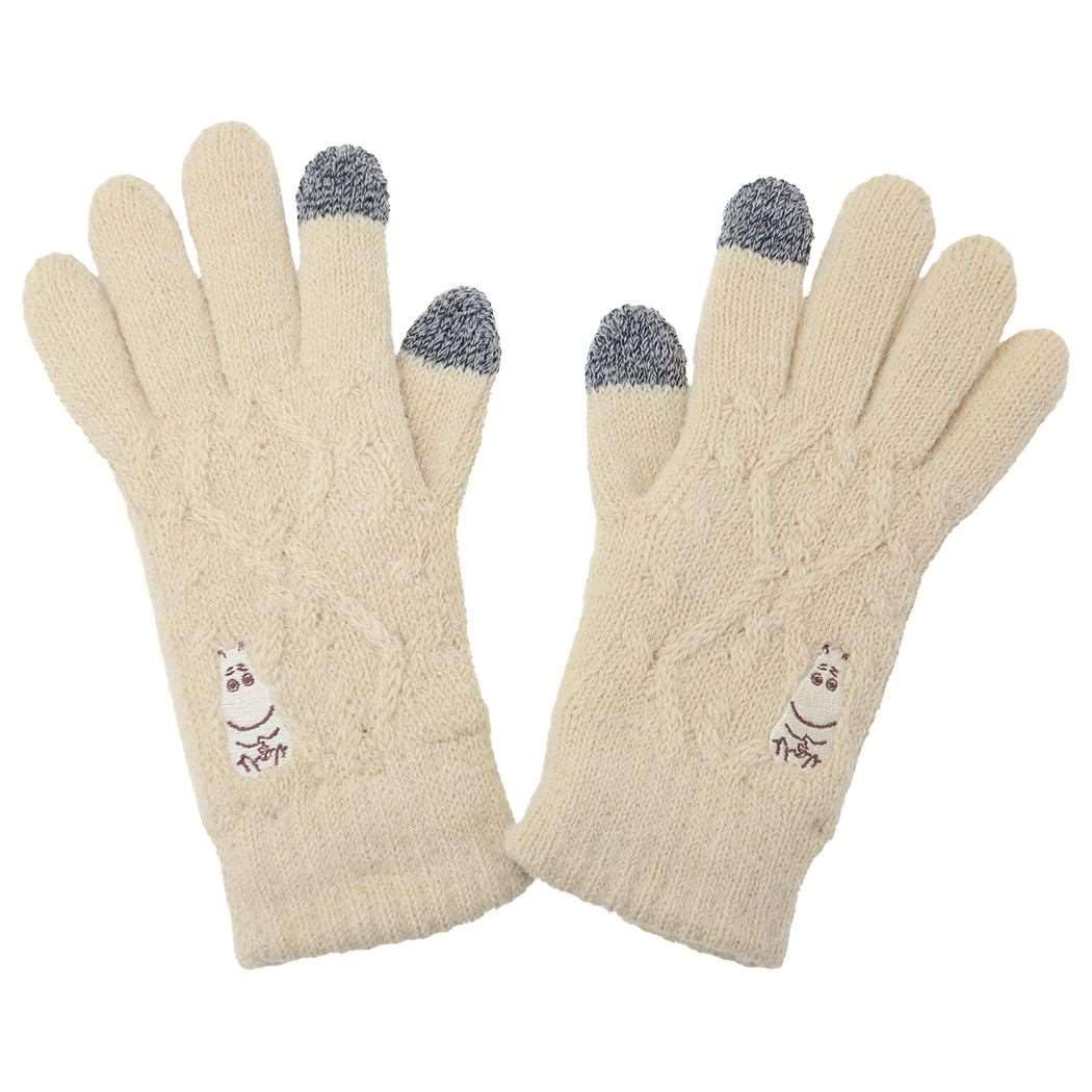 

Moomin cable gloves Komarigao Nordic [Small Planet] [Gloves] Smartphone-compatible / (worried face)