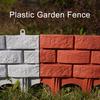 Plastic Garden Retaining Fence Brick Look Edging Border Outdoor Landscape Edging Fence Decorative Picket Panel for Flower Beds Paths Lawns Yard
