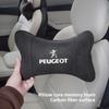 1Pcs Car Seat Headrest Auto Logo Neck Spine Protection Pillow For Peugeot 107 408 4008 308 3008 5008 508 2008 208 301 407 106