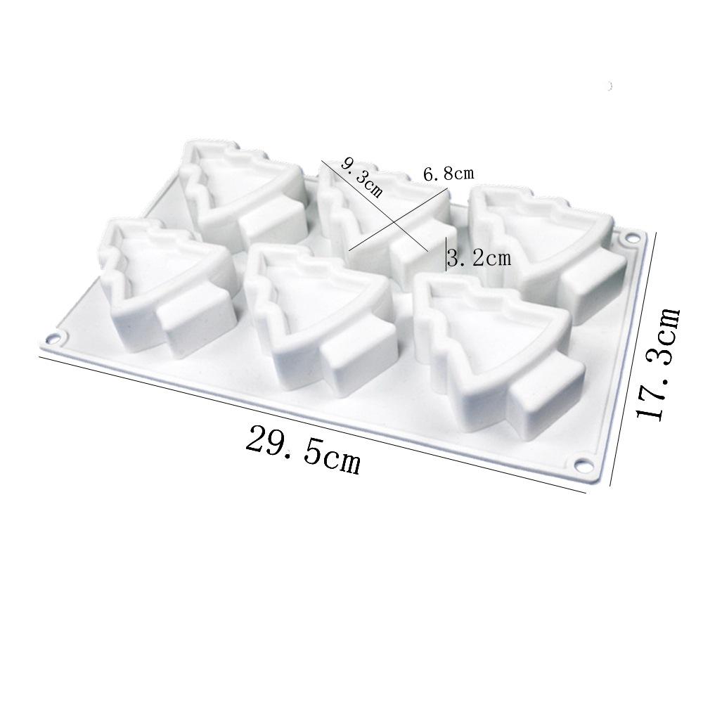 1 PC New 8 Even Christmas Tree Mousse Silicone Mold 6 Even Pine and Cypress Chocolate Mold Cake Decoration Mold Scented Candle Mold