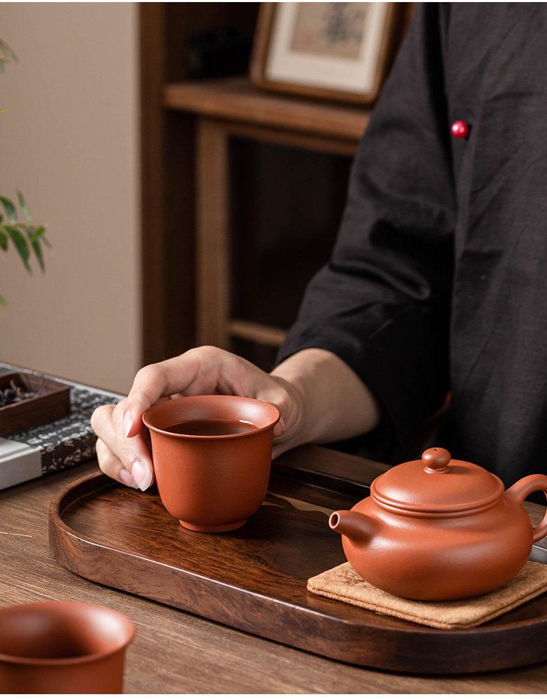 Zisha Gongfu Master Tea Cup - Ancient Style Small Mouth for Personal Brewing and Tasting