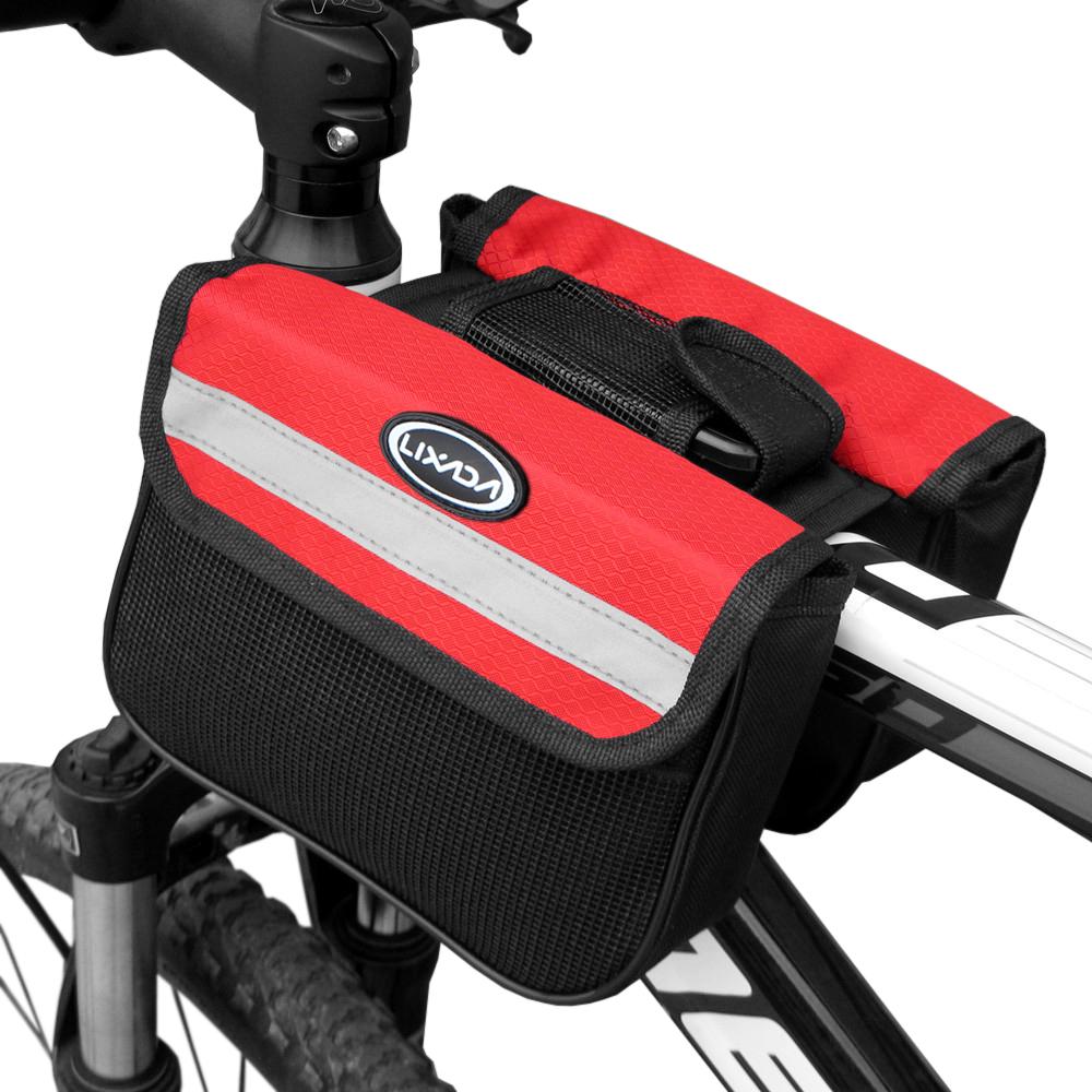 Sacoche De Cadre Vélo étanche 1.5L - En EVA Et PU - Poches Intérieures Filet - Sangle Réglable Pour Tube Supérieur Ou Guidon - 12