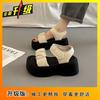 With skirt super fire platform sandals women's summer wear 2025 new high-end French temperament versatile muffin shoes
