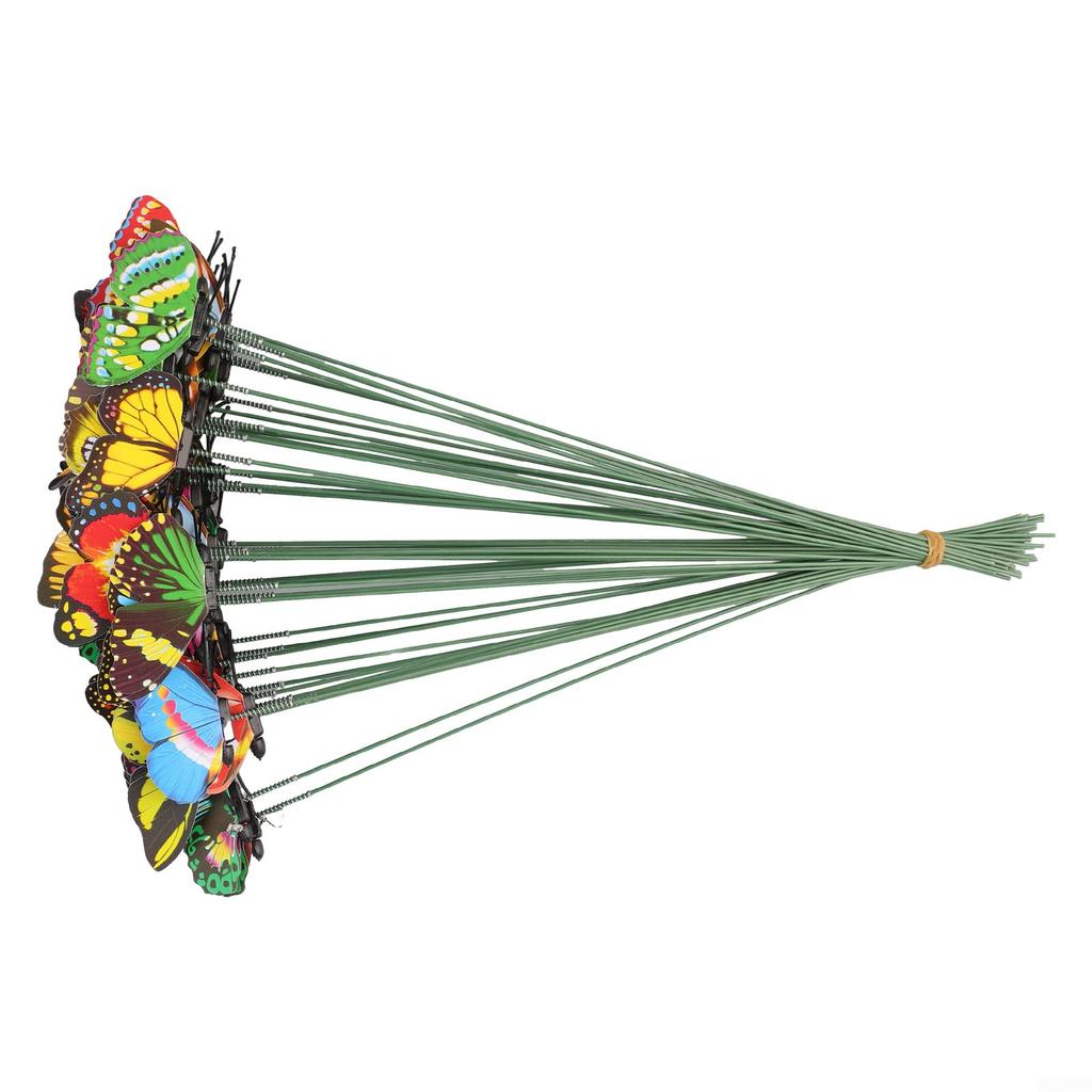 Outdoor Schmetterling Einsätze Lot Hof Lebensechte Blumentopf Bett Garten Kunst Metall