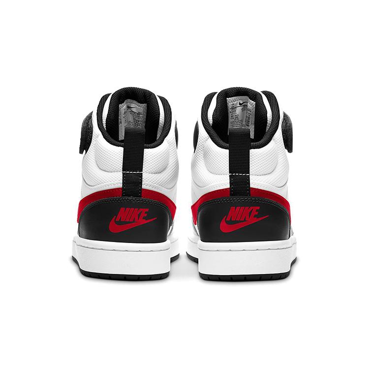 New Nike Court Borough Mid 2 White University Red GS CD7782-110