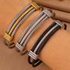 European and American personalized design open titanium steel  women's high-end sense woven  hot-selling girlfriend 