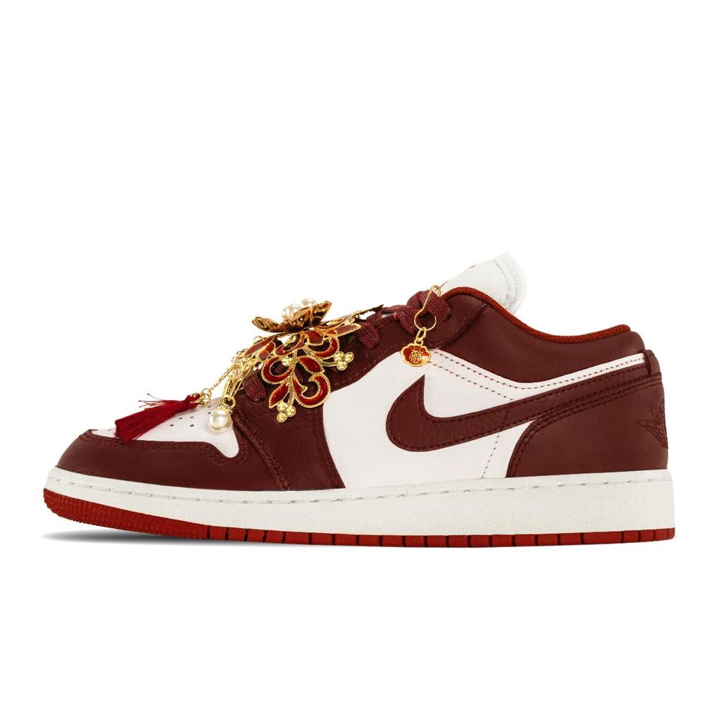 Jordan Air Jordan 1 AJordan1 Abrasion Resistant Breathable Height Increasing Low top Vintage Basketball Shoes Unisex HF3188-102(TeamA-S-BOX)