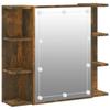 LED Mirror Cabinet in Smoked Oak 70 x 16.5 x 60 cm