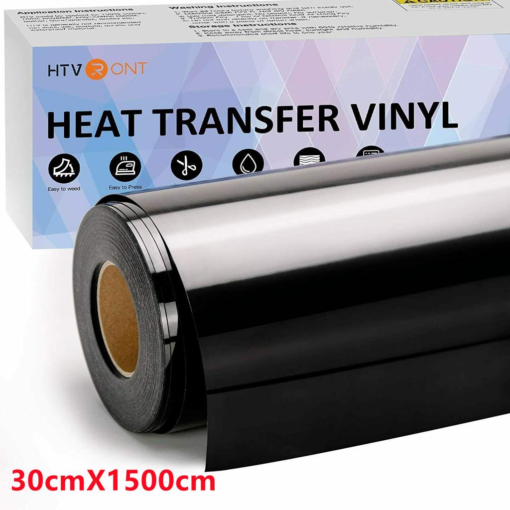 Htvront 12"X50Ft/30X1500Cm Pu Heat Transfer Vinyl Roll For T-Shirt Heat Press Vinyl Craft Iron On Do-It-Yourself Htv Film Printing Clothing