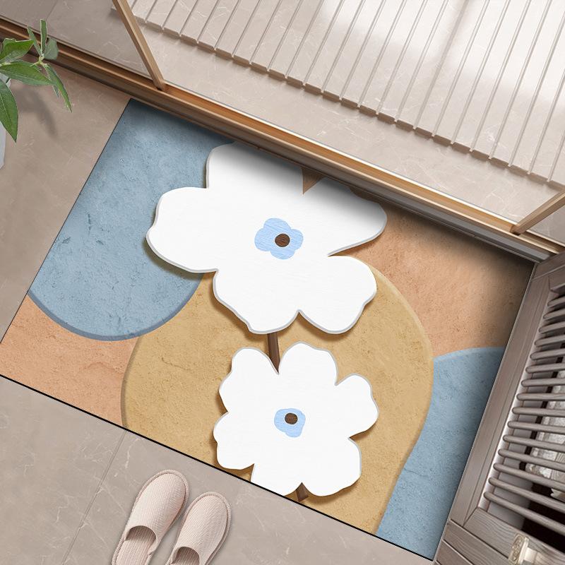 Small Fresh Three-dimensional Household Toilet Door Dirty Diatom Mud Mat Toilet Absorbent Quick Dry Non-slip Mat