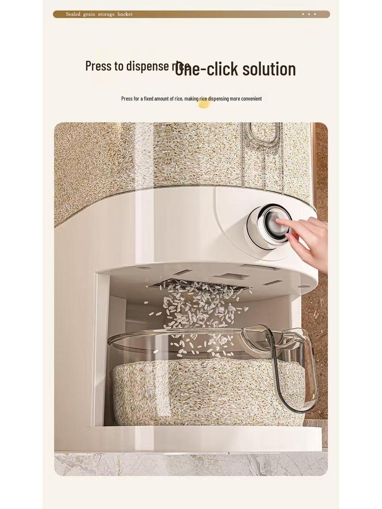 Sealed Insect-Proof Moisture-Proof Rice Storage Container – Large Capacity, Food-Grade Bucket for Whole Grains.