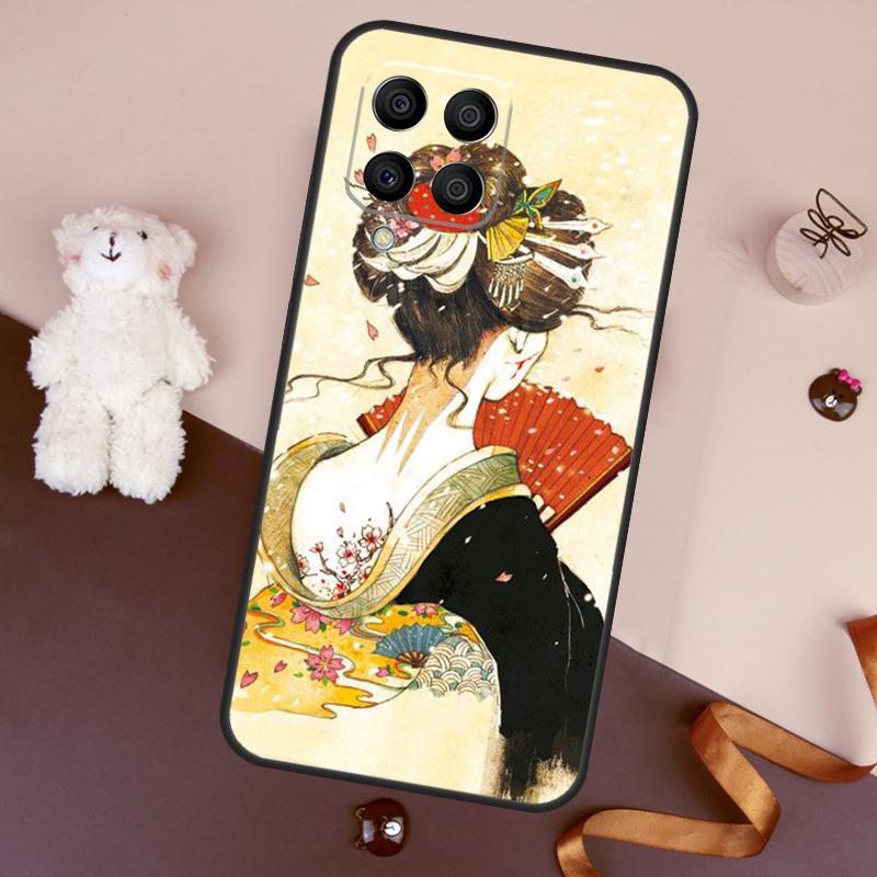 Japanese Geisha Case For Samsung Galaxy M32 M52 M14 M54 M13 M33 M53 M56 M36 M16 M31 M11 M12 M35 M55 M15 M06