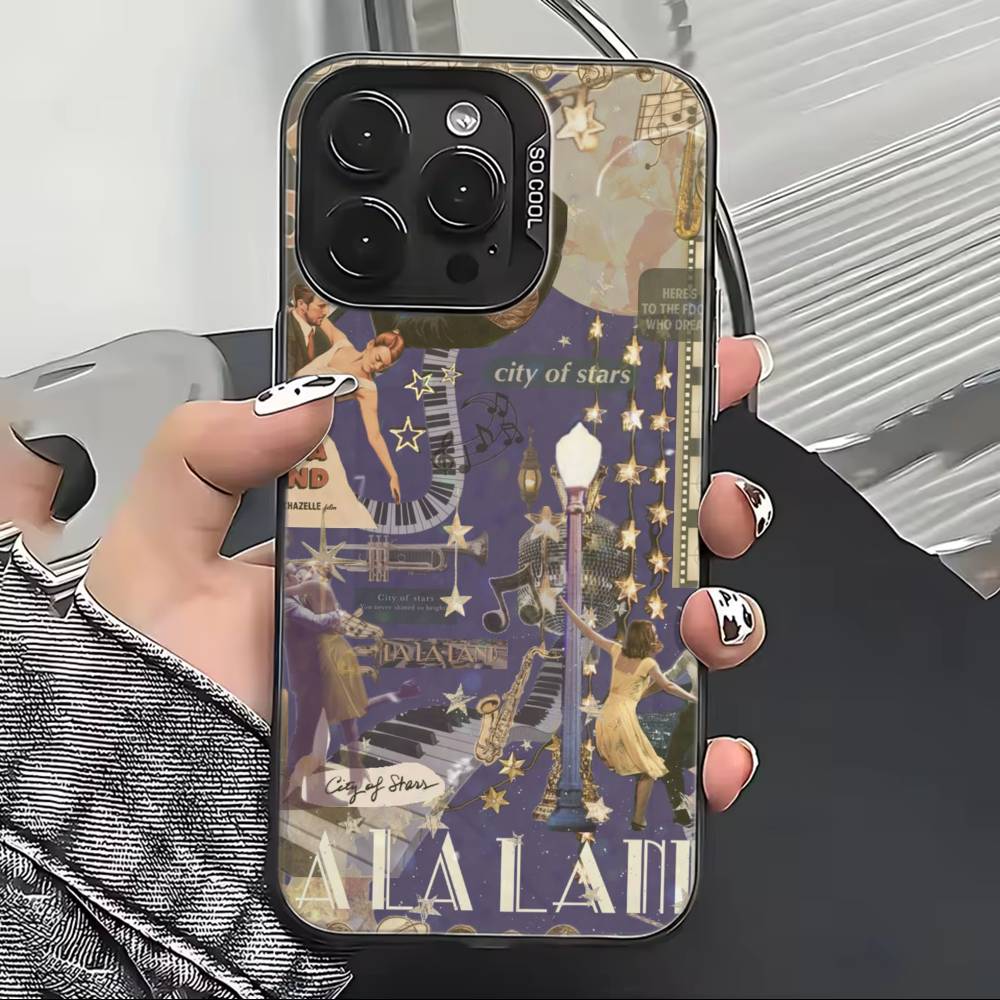 Film La La Land Phone Case For iPhone 17,16,15,14,13,12,11 Plus,Pro Max,XS,Colorful Silver Black Cover