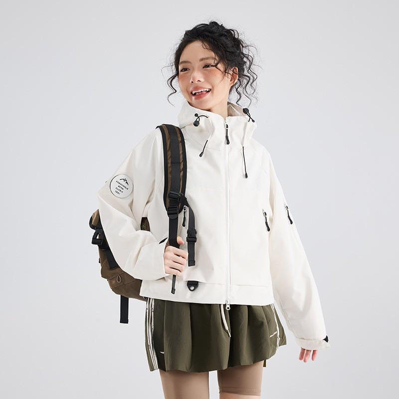Lightweight Waterproof Windproof Hiking Jacket Women Men Short Cut Outdoor Travel Climbing Camping Cycling