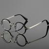 Round Sven Elegant Anti-Blue Glasses Retro Literary Business Office No Degree Flat Mirror