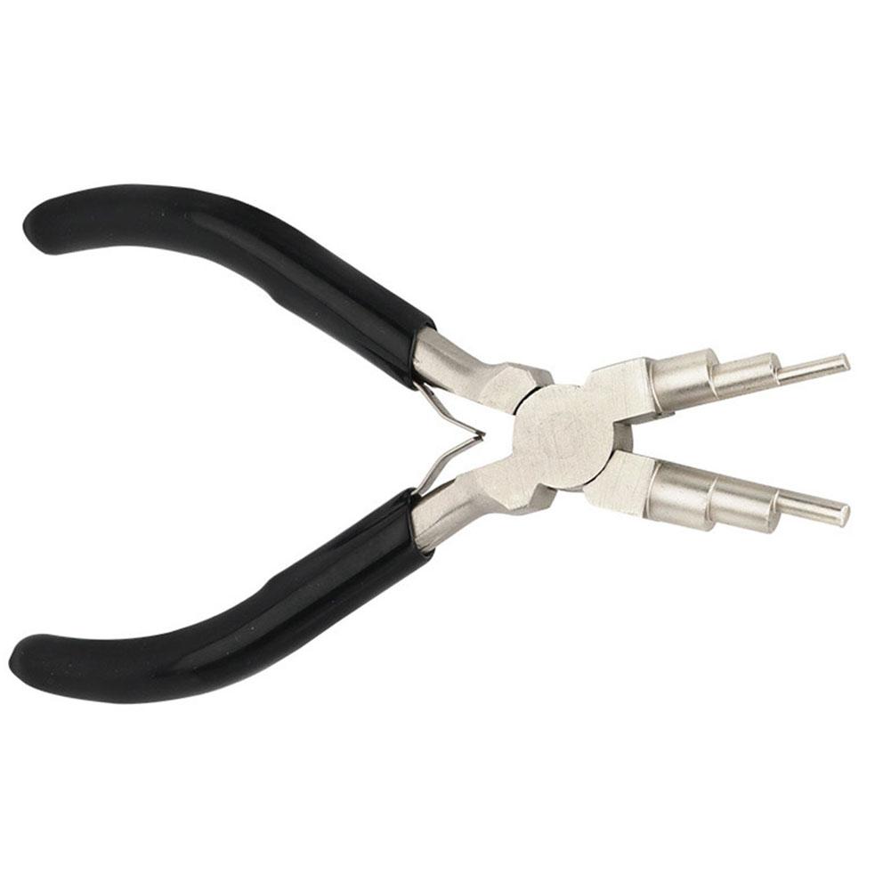 Jewelry Pliers Heavy Duty Metal Multi-functional Replacement Round Nose 6 In 1 Black C-rings Equipment Rubber Grips