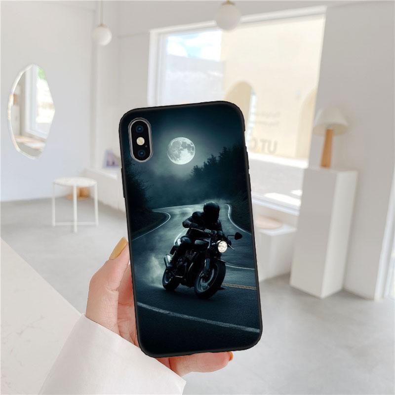 LO95 Motorcycle Racing Soft Shell Phone Case for iPhone SE X XS XR 11 16E 17 Pro Max Air 8 7 6 6s Plus