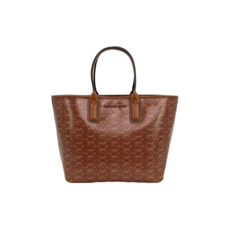 

Michael Kors Vintage Floral Print Faux Leather Tote Bag Women tote bags Caramel 35H1T2JT1C-LUGGAGE Basic Set (Bag+Dust Bag)