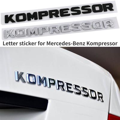 Písmena loga 3D ABS Kompressor pro CE SLK 230 200 C230 C180 C200 Znak kufru auta Nálepka kompresoru Příslušenství