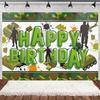 Militär Armee Thema Jungen Geburtstagsparty Dekorationen Camouflage Soldat Flugzeug Panzer Hintergrund Cartoon Luftballon Banner Kinderspielzeug Geschenk
