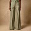 Women's High Waist Striped Wide Leg Pants Retro Casual