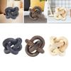 Wood Chain Ornaments 3 Link Wooden Knot for Home Farmhouse Hand Carved Accessory Collection Living Room Decor Handmade