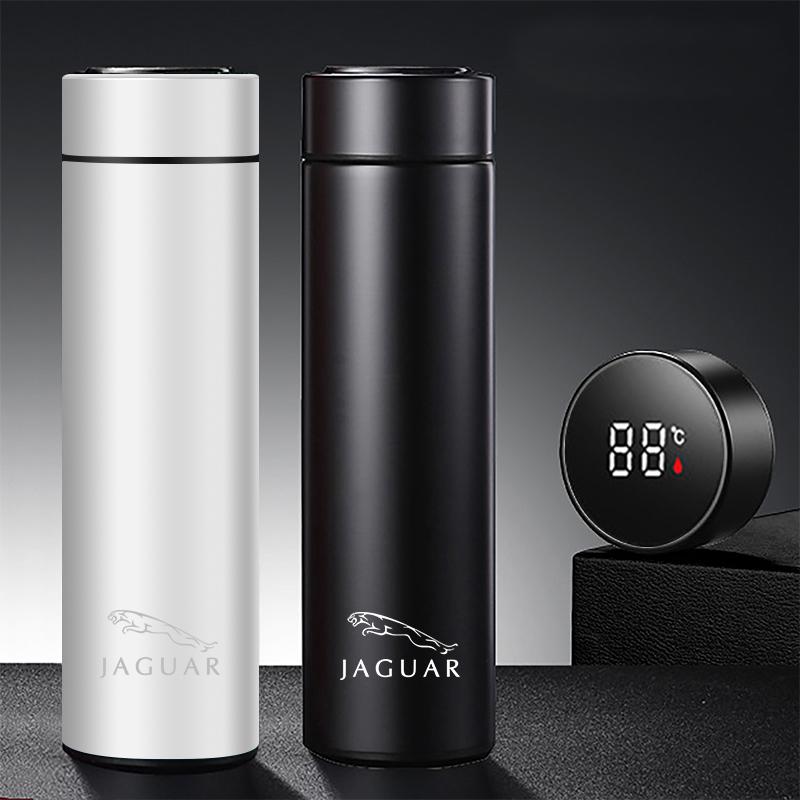 Car Intelligent Stainless Steel Thermos Cup Auto Water Bottle For Jaguar XE XF XJ F-Type F-Pace XKR XEL Car Accessories SS17