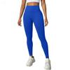 Women's Solid Color Seamless Yoga Pants, High Waist Peach Hip Sports Pants, High Stretch Yoga Clothes, Fitness Pants
