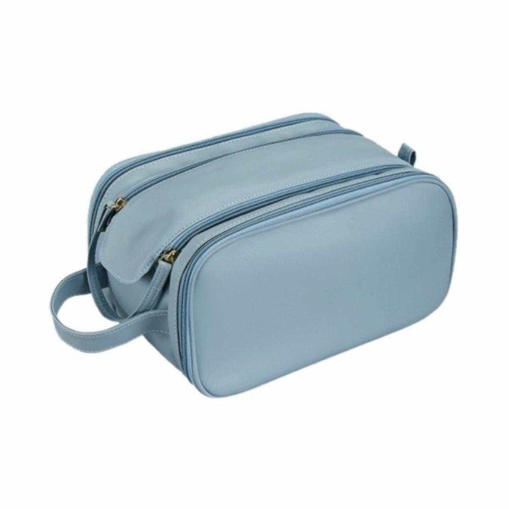 Double Zipper Multifunctional Makeup Bag Large Capacity Cosmetic Handbag  For Women