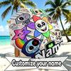 Custom Name Personalized Dandy's World Print Umbrella, Auto Open Close, 8‑Rib Sturdy Frame, Commute Camping Hiking Use, Birthday Gift
