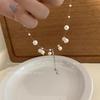 Gentle Temperament Versatile Pearl Fringed Necklace Women'S Retro French High-End Design Sense Collarbone Chain