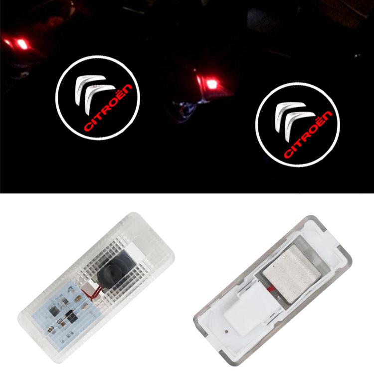 2PCS Car Door Emblem LED Light Welcome Lamp Wireless Laser Projector For Citroen C1 C2 C3 C4 C5 C6 C8 C4L DS3 DS4 DS5 DS6