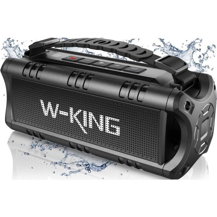 Enceinte bluetooth - w-king - 30w - étanche ipx6 - 24h autonomie - bluetooth 5.0
