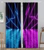 Neon Emitted Light Filtering 3D Printing WaveBlackout Window Panel Curtain Living Room Room Bedroom Bathroom Kicthen Door Cupboard Decor Hooks