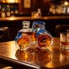 Bar Bottiglia Decorativa Forma di Trattore Bottiglia di Whiskey Forma di Veicolo Contenitore in Vetro Decanter Trasparente per Vino Fiaschetta per Liquori per Casa Cucina con