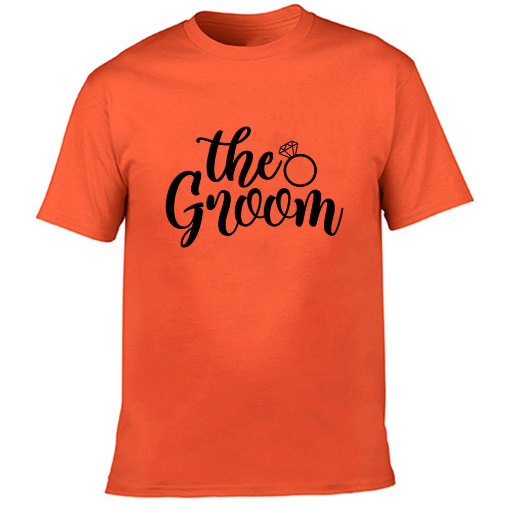 The Groom Print Men S Graphic Tees Harajuku Bridegroom Wedding Party Groom Team Short Sleeve T