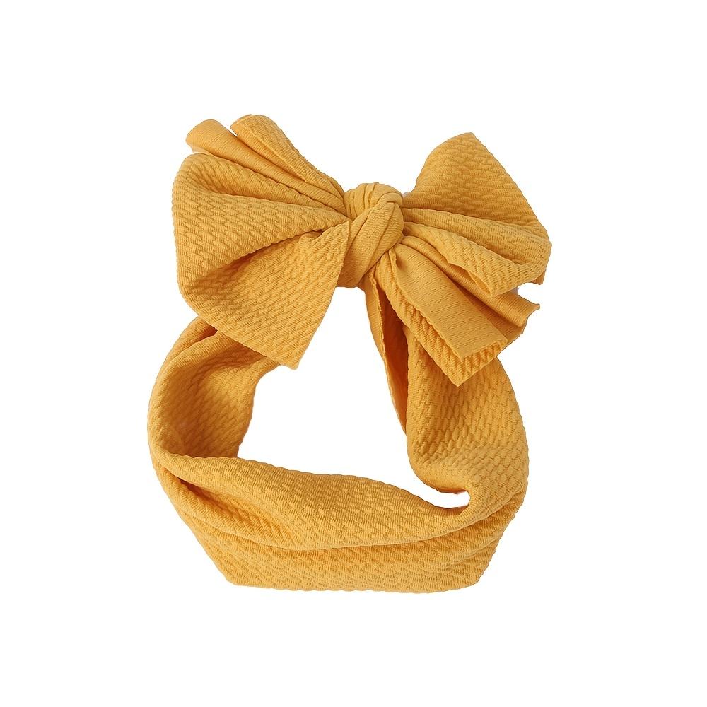 

Cartoon Pattern Stretchy Knitted Pet Headband with Bow - Soft Elastic Hair Accessory for Small Dogs and Rabbits, Perfect for Grooming and Photoshoots XS лимонно-желтый