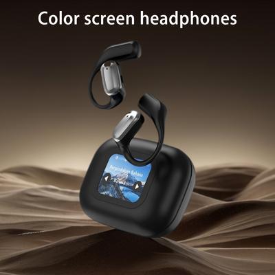 Intelligenter Touchscreen Bluetooth-kompatible Open-Ear-Ohrhörer IPX5 wasserdicht Xp2 Ohrhörer LCD-Farbbildschirm für Laufen Fitness